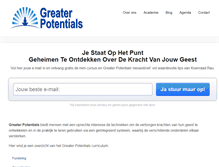 Tablet Screenshot of greaterpotentials.com